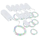 Lunartec 10er-Set LED-Lichterdraht mit je 24 Mikro-LEDs, 1,2 m, IPX4, RGB