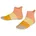 Haussocken Colour Block mit rutschhemmendem Noppendruck Größe 27-30 in Orange peach 8766