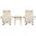 casa.pro Gartenmöbelset Bellante 3-tlg. Beige