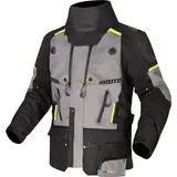 LS2 Apollo wasserdichte Motorrad Textiljacke, dunkelgrau/schwarz/neon-gelb, 2XL