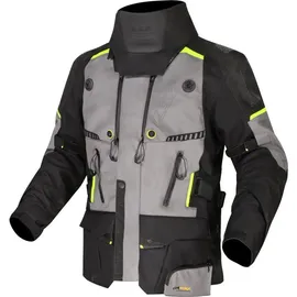 LS2 Apollo wasserdichte Motorrad Textiljacke, dunkelgrau/schwarz/neon-gelb, 2XL