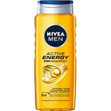 NIVEA MEN Active Energy 3in1 Energetisierendes Duschgel für Herren mit Koffein 500ml