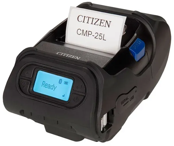 Mobiler Bon- und Etikettendrucker Citizen CMP-25L, 58mm, RS232 + USB + Bluetooth...