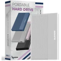 SUHSAI 120 GB Externe Festplatte, tragbare 2,5-Zoll-Festplatte, USB 3.0-Festplatte, Speichererweiterung, Backup- und Speicherlaufwerk, kompatibel mit Mac, Desktop, Xbox, Spielekonsole (Silber)