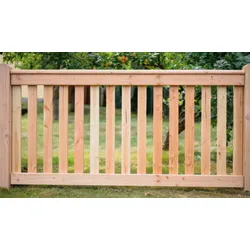 Douglasie Zaunfeld Chur 250 x 80 cm – Gartenzaun aus Douglasie, naturbelassen – Geländerzaun in klassischer Form – Zaun für große Grundstücke