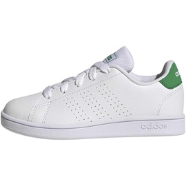 adidas Unisex Kinder Advantage Sneakers, Ftwr White/Green/Core Black, 32 EU