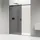 nextrend - gmbh NT806 FLEX Nischendusche mit Schiebetür 150 x 200 cm Schwarz matt Nano graues Glas
