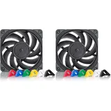Noctua NF-A12x25 PWM chromax.black.swap, Leiser Premium Lüfter, 4-Pin, für Desktop (120mm, Schwarz) (Packung mit 2)
