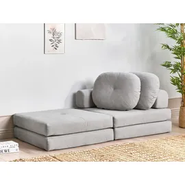 Beliani 1-Sitzer, Grau, Textil, 81x54x91 cm, Wohnzimmer, Sofas - Couches, Schlafsofas
