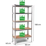 Metallregal Steckregal Werkstattregal Schwerlastregal Kellerregal Büroregal MDF