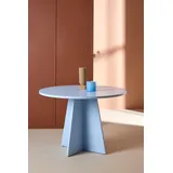 Esstisch VENTURE HOME "Bootcut, runder Esstisch, charakterstark, Ø 110 cm", blau (blau, blau), B:110cm H:75cm T:110cm, Tische, Esstisch, Esszimmertisch, MDF, einheitliche Lackierung, rund, modern, gesellig