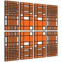 Platino24 Wandpaneel MANHATTAN orange 8 St. 200 x 200