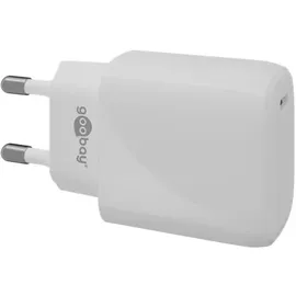 goobay 65406 USB-C PD Schnellladegerät 20 W) Weiß