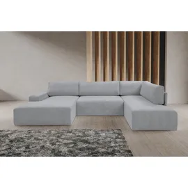werk2 Wohnlandschaft »Rotterdam-U U-Form«, Design Wohnlandschaft in Cord mit Schlaffunktion & Bettkasten