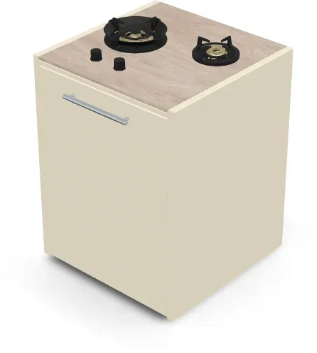 Brabura CT 60 Kochfeld - Summer Dala / Perle Blanche / Silberner Griff
