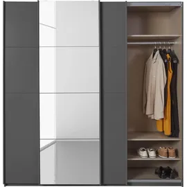 Rauch Schwebetürenschrank RAUCH "Kleiderschrank Schrank Garderobe Wäscheschrank BESTSELLER KEPAN", grau (graumetallic), B:203cm H:210cm T:62cm, Holzwerkstoff, Schränke, Schwebetürenschrank, inkl. Schubladen-Einsatz und extra Einlegeböden MADE IN GERMANY
