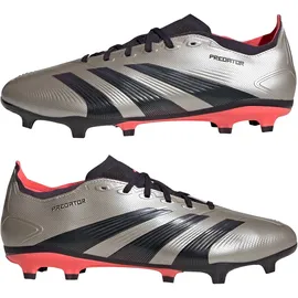 adidas Predator League FG Platinum Metallic / Aurora Black / Turbo 46    