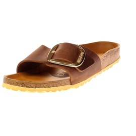 Birkenstock Madrid Big Buckle Nubukleder geölt schmal cognac 38