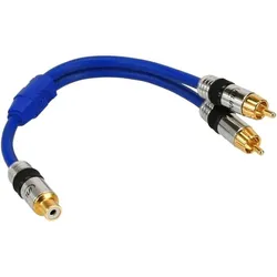 INLINE Cinch-Y-Kabel, 1x Cinch Bu/2x Cinch, St/St, 0.25m