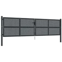 vidaXL Gartentor 400 x 125 cm Anthrazit