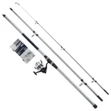 Shakespeare Salt Surf Slayer Set, Angelrute und Rolle Combo, Spinning Mit Hartschalenkoffer, Ködern und Endgerät, Meer - Surfcasting Angeln, Blau & Weiß, 4,20 m | 112-170 g