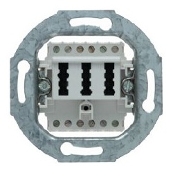 Berker TAE-Anschlussdose 2x6/6 NFF UP - polarweiß