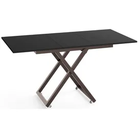 WFL GROUP Axen Schwarz Metall 120-160 x 80 x 38-75 cm