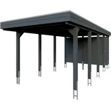 SKANHOLZ Skan Holz Carport Friesland Hybrid 314 cm x 708 cm Anthrazit