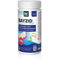 6 x 1 kg BAYZID® Chlor Multitabs 5 in 1-200g Tabs Multi Chlortabletten mit 5 Phasen Pflegewirkung für Pools - hygienisches & sauberes Wasser