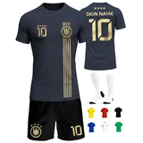 Deutschland Trikot Kinder Herren Damen WM 2026 Fussball Geschenke Jungen Coole Sachen für Jungs Fußball Trainingsanzug Tshirt EM Shirt geschenk junge 10 jahre Fußballtrikot Mädchen Set IIIII20Fo7IIIII - 134