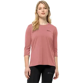 Jack Wolfskin Damen Crosstrail 3/4 W T-Shirt, Mineral Red, S EU