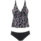 PETITE FLEUR Bügel-Tankini Damen schwarz-bedruckt, Gr.40 Cup C,