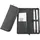 Alassio 2603 - Schreibgeräteetui aus echtem Leder, Etui in schwarz, Stiftetui ca. 15 x 6,5 x 2 cm, Lederetui für 3 Stifte