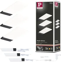 Paulmann 92123 LED Unterschrankleuchte Bredo Näherungsensor 3er-Set 3000K 2,5W 80x190mm 3x180lm 230/12VSchwarz