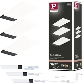 Paulmann 92123 LED Unterschrankleuchte Bredo Näherungsensor 3er-Set 3000K 2,5W 80x190mm 3x180lm 230/12VSchwarz