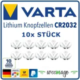 Varta CR2032 Knopfzelle 10 St.