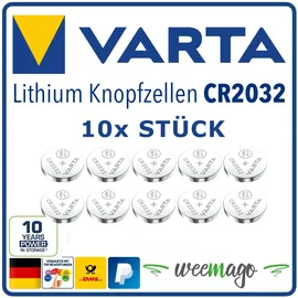 Varta CR2032 Knopfzelle 10 St.