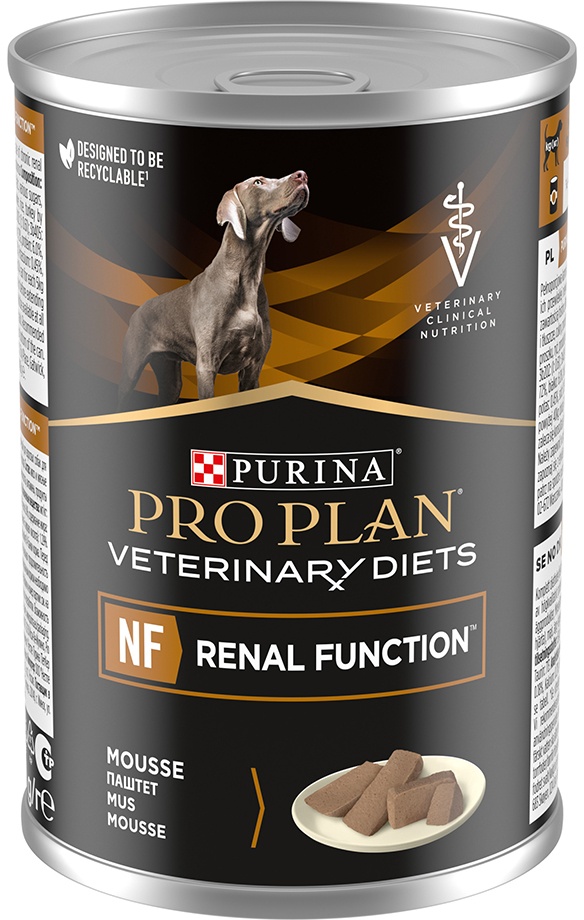 3 x 400 g PURINA PRO PLAN Veterinary Diets Canine Mousse  NF Renal Hundenassfutter