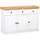 Homestyle4u Sideboard 122,5 x 82 x 42 cm Weiß / Eiche