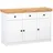 Homestyle4u Sideboard 122,5 x 82 x 42 cm Weiß / Eiche