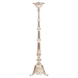 Wiedemann Kerzen Altarleuchter vernickelt H 110 cm