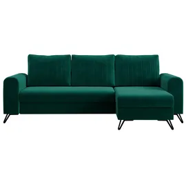 MKS Eckcouch Velvet 2-Sitzer Schwarz