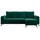 MKS Eckcouch Velvet 2-Sitzer Schwarz