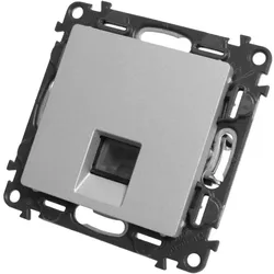 Telefonsteckdose RJ11 4pin aluminium Valena Life 753338 Legrand 4750