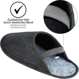 Onvaya ONVAYA® Handwerkerpantoffel 2er Set mit Gummiband im Beutel | ABS-Sohle | Museumpantoffel | Überschuh | Gästepantoffel | Schlosspantoffel | Schu... | Schwarz