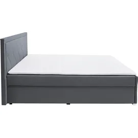 LEONIQUE Boxbett 30 Jahre Jubiläums-Modell Alfie, Inkl. Bettkasten & Topper, in 3 Härtegraden lieferbar, grau