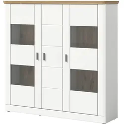 Highboard  Accadia , weiß , Maße (cm): B: 144 H: 140 T: 37