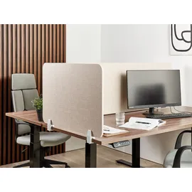 Beliani Schreibtischtrennwand SPLIT 80 x 50 cm Beige