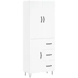 vidaXL Highboard Weiß 69,5x34x180 cm Holzwerkstoff