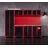 feistos Werkstatteinrichtung Novo 7 Metall Werkstattschrank schwarz | rot 45,7x264x198cm